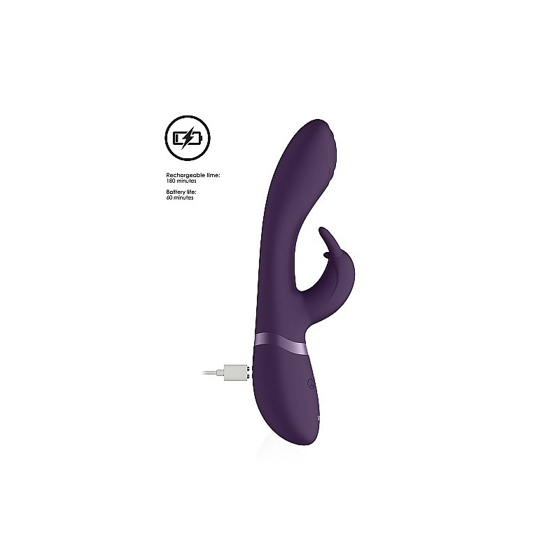 Wibrator typu króliczek Cato Pulse G-Spot Rabbit Purple - 3 silniki, 10 trybów, długość wprowadzania 11 cm - 12