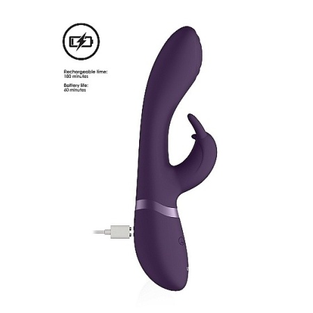 Wibrator typu króliczek Cato Pulse G-Spot Rabbit Purple - 3 silniki, 10 trybów, długość wprowadzania 11 cm - 12
