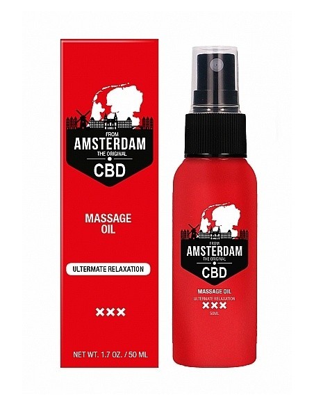 Olejek do masażu Original CBD from Amsterdam - Massage Oil - 50 ml - Lubrykanty, feromony i olejki do masażu CBD - 1