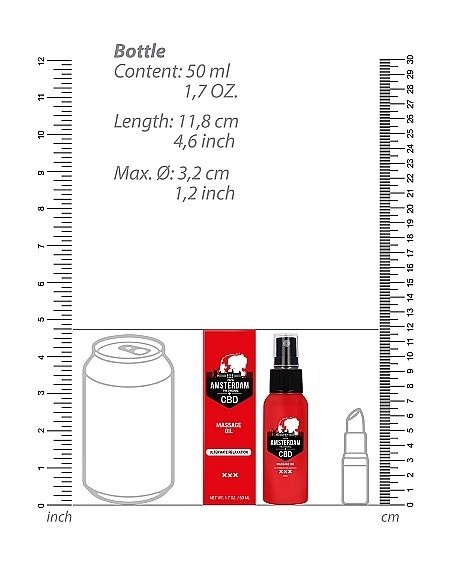 Olejek do masażu Original CBD from Amsterdam - Massage Oil - 50 ml - Lubrykanty, feromony i olejki do masażu CBD - 5