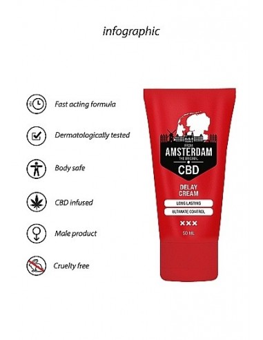 Żel na opóźnienie wytrysku Original CBD from Amsterdam 50 ml - Lubrykanty, feromony i olejki do masażu CBD - 8