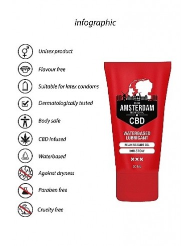 Wodny lubrykant Original CBD from Amsterdam Waterbased Lubricant 50 ml - Lubrykanty, feromony i olejki do masażu CBD - 8