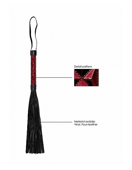 Pejcz do klapsów Luxury Whip - Burgundy - Baty, pejcze i packi - 5