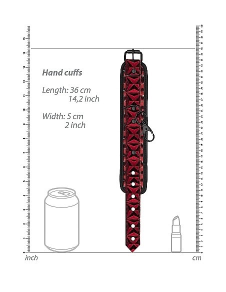 Kajdanki erotyczne Luxury Hogtie - Burgundy - Kajdanki erotyczne - 5