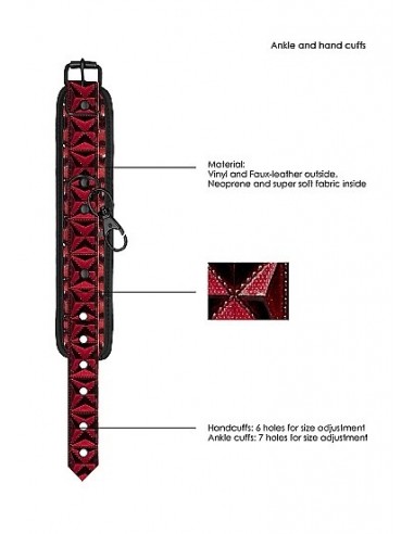 Kajdanki erotyczne Luxury Hogtie - Burgundy - Kajdanki erotyczne - 13