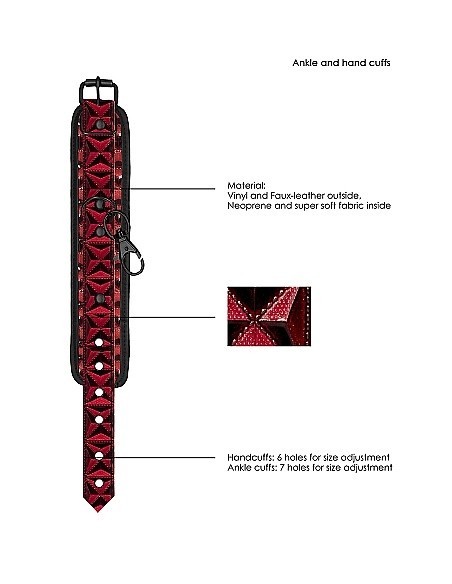 Kajdanki erotyczne Luxury Hogtie - Burgundy - Kajdanki erotyczne - 13