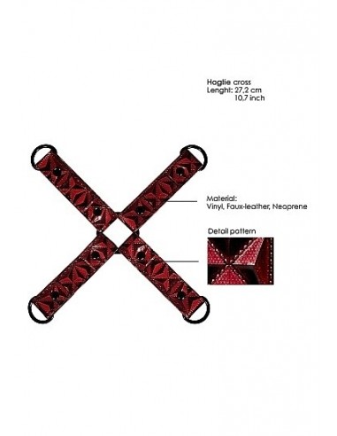 Kajdanki erotyczne Luxury Hogtie - Burgundy - Kajdanki erotyczne - 14