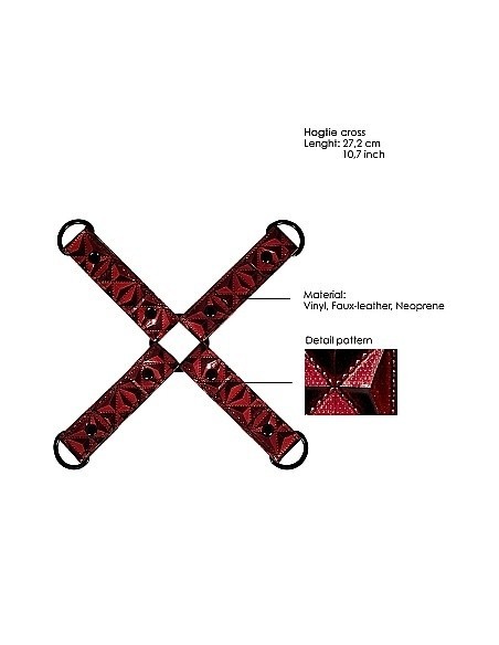 Kajdanki erotyczne Luxury Hogtie - Burgundy - Kajdanki erotyczne - 14