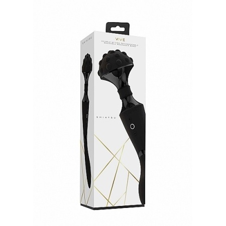 Luksusowy wibrator Shiatsu Bendable Massager Wand - Czarny - 3