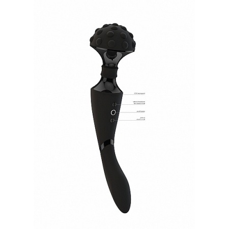 Luksusowy wibrator Shiatsu Bendable Massager Wand - Czarny - 8
