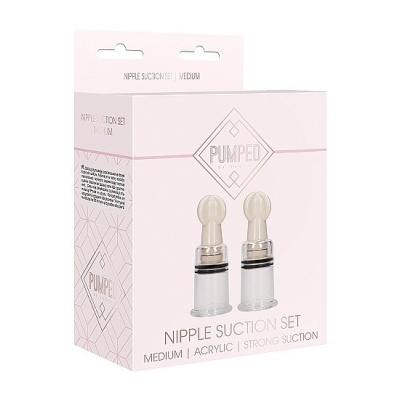 Pompki na sutki Nipple Suction Set Medium - Transparent - 1 2