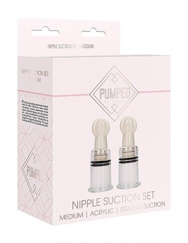 Pompki na sutki Nipple Suction Set Medium - Transparent - Pompki do sutków i pochwy - 2
