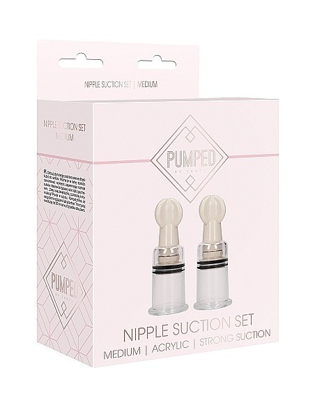 Pompki na sutki Nipple Suction Set Medium - Transparent - Pompki do sutków i pochwy - 2