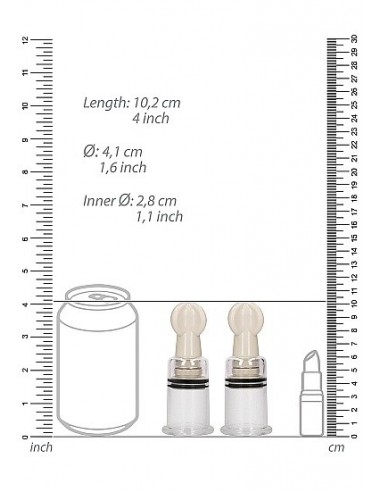 Pompki na sutki Nipple Suction Set Medium - Transparent - Pompki do sutków i pochwy - 3