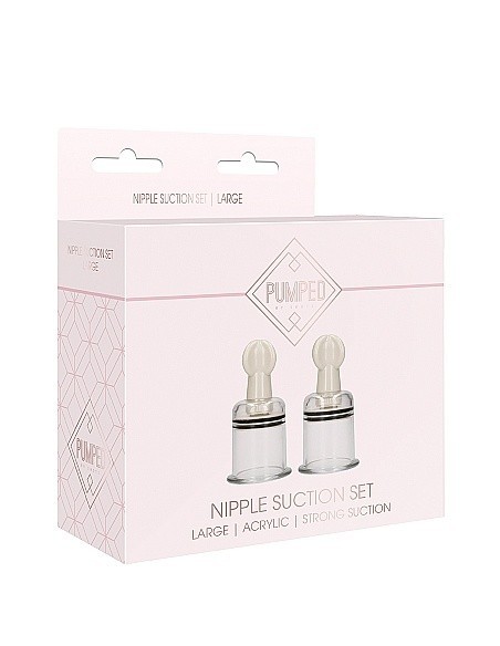 Pompki na sutki Nipple Suction Set Large - Transparent - Pompki do sutków i pochwy - 2