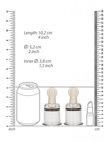 Pompki na sutki Nipple Suction Set Large - Transparent - Pompki do sutków i pochwy - 3