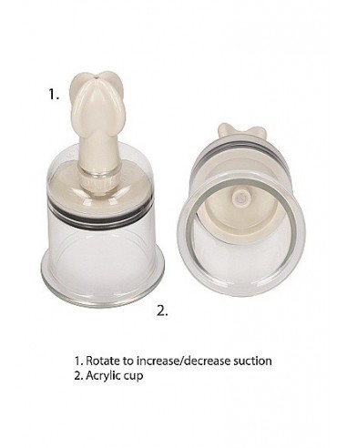 Pompki na sutki Nipple Suction Set Large - Transparent - Pompki do sutków i pochwy - 5