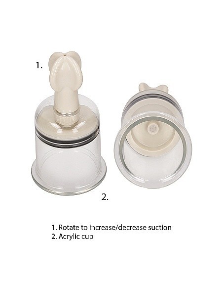 Pompki na sutki Nipple Suction Set Large - Transparent - Pompki do sutków i pochwy - 5