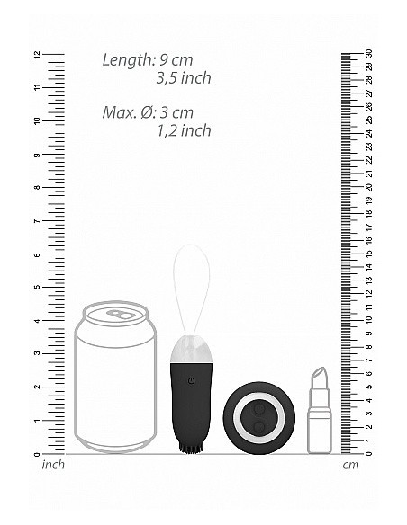Bezprzewodowe jajeczko wibrujące Jayden Black - Wibratory Jajeczka - 3
