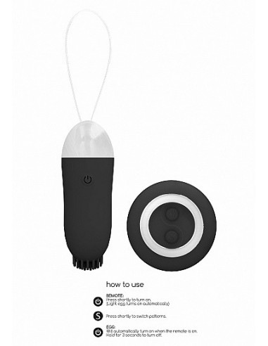 Bezprzewodowe jajeczko wibrujące Jayden Black - Wibratory Jajeczka - 11