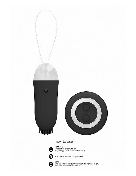 Bezprzewodowe jajeczko wibrujące Jayden Black - Wibratory Jajeczka - 11