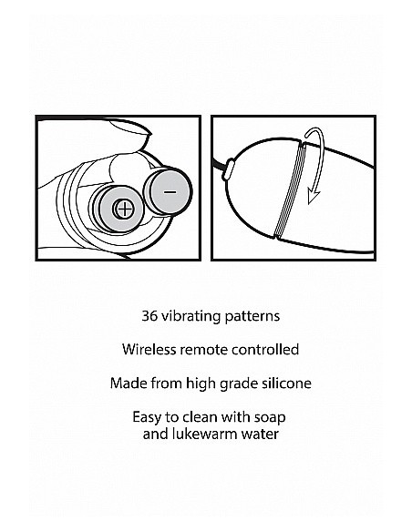 Bezprzewodowe jajeczko wibrujące Jayden Black - Wibratory Jajeczka - 12