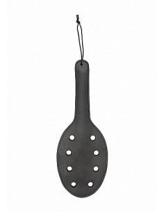 Packa do klapsów Saddle Leather Paddle With 8 Holes - Black - Baty, pejcze i packi - 1