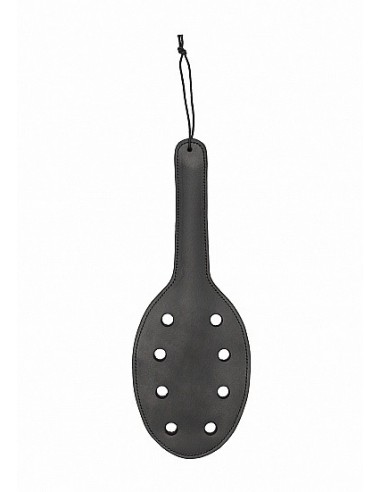 Packa do klapsów Saddle Leather Paddle With 8 Holes - Black - Baty, pejcze i packi - 1