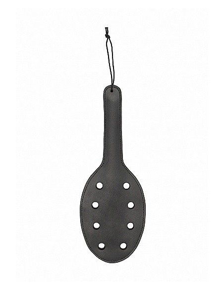 Packa do klapsów Saddle Leather Paddle With 8 Holes - Black - Baty, pejcze i packi - 1
