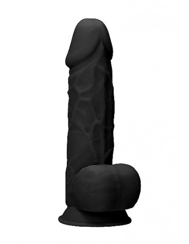 Realistyczne Dildo Silicone Dildo With Balls - 21,6 Cm - Black - Dilda realistyczne - 3