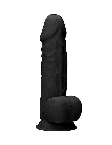 Realistyczne Dildo Silicone Dildo With Balls - 21,6 Cm - Black - Dilda realistyczne - 3
