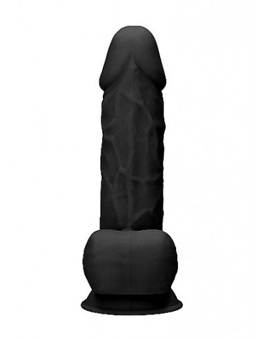 Realistyczne Dildo Silicone Dildo With Balls - 21,6 Cm - Black - Dilda realistyczne - 5