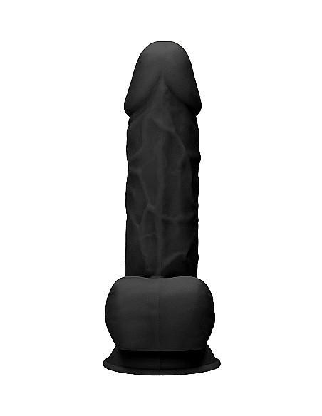 Realistyczne Dildo Silicone Dildo With Balls - 21,6 Cm - Black - Dilda realistyczne - 5