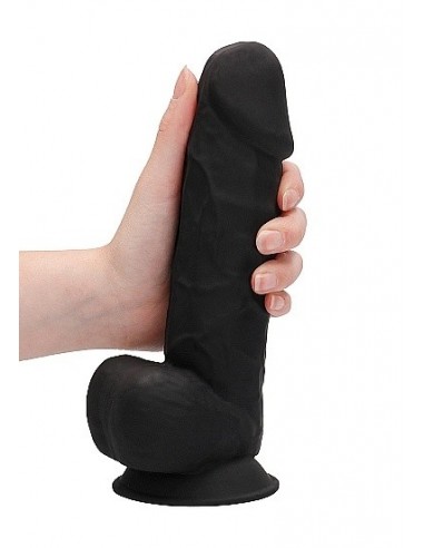 Realistyczne Dildo Silicone Dildo With Balls - 21,6 Cm - Black - Dilda realistyczne - 1