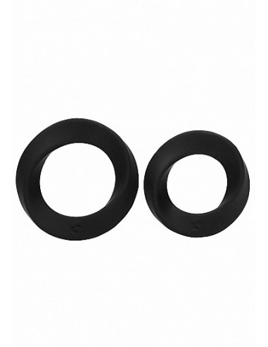 Zestaw pierścieni erekcyjnych na penisa NO. 86 - Cock Ring Set - Black - Pierścienie erekcyjne niewibrujące - 1