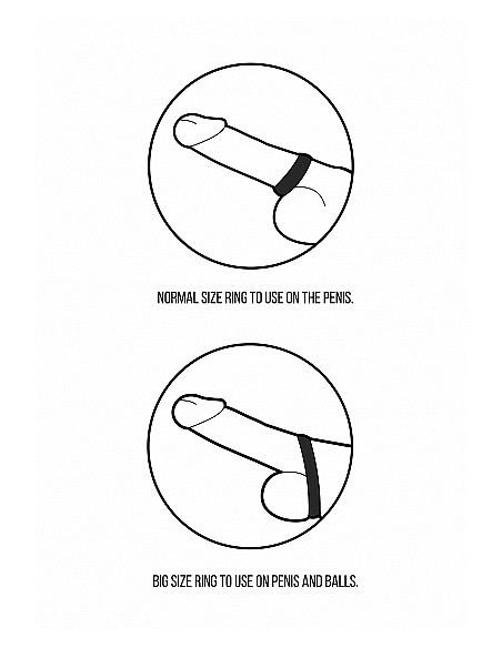Zestaw pierścieni erekcyjnych na penisa NO. 86 - Cock Ring Set - Black - Pierścienie erekcyjne niewibrujące - 11