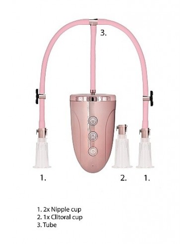 Pompki na sutki Automatic Rechargeable Clitoral / Nipple Pump Set - Medium - Pin - Pompki do sutków i pochwy - 10