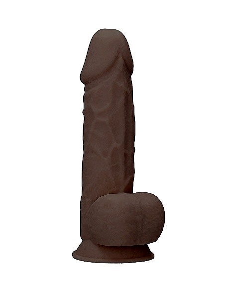 Realistyczne Dildo Silicone With Balls - 21,6 Cm - Brown - Dilda realistyczne - 3