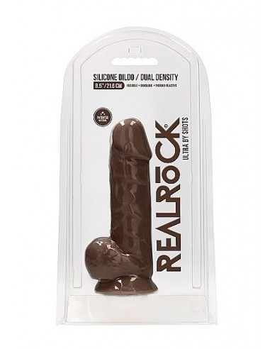 Realistyczne Dildo Silicone With Balls - 21,6 Cm - Brown - Dilda realistyczne - 2