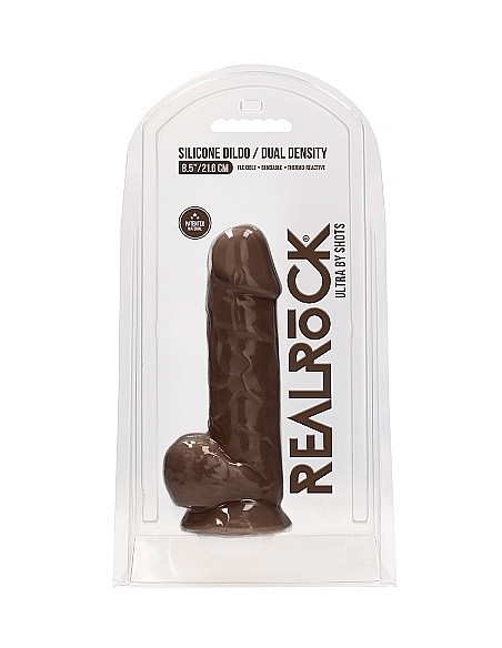 Realistyczne Dildo Silicone With Balls - 21,6 Cm - Brown - Dilda realistyczne - 2