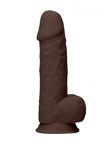 Realistyczne Dildo Silicone With Balls - 21,6 Cm - Brown - Dilda realistyczne - 4