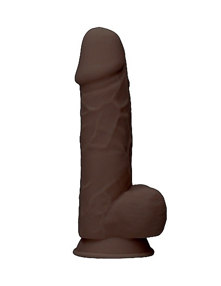 Realistyczne Dildo Silicone With Balls - 21,6 Cm - Brown - Dilda realistyczne - 4