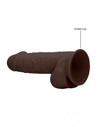 Realistyczne Dildo Silicone With Balls - 21,6 Cm - Brown - Dilda realistyczne - 6