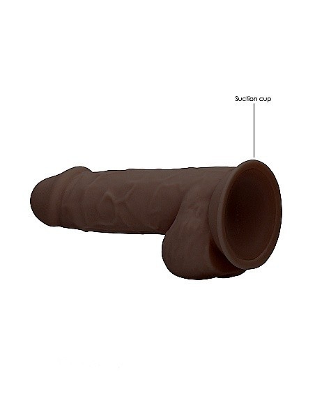 Realistyczne Dildo Silicone With Balls - 21,6 Cm - Brown - Dilda realistyczne - 6