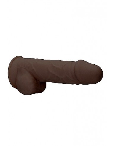 Realistyczne Dildo Silicone With Balls - 21,6 Cm - Brown - Dilda realistyczne - 7