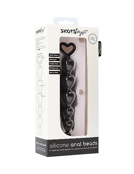 Kulki analne Silicone Anal Beads - Black - Kulki analne, koraliki analne - 2