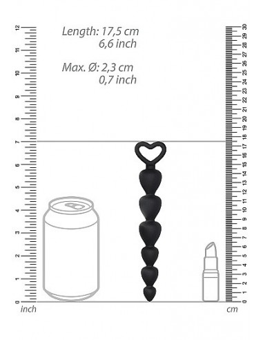 Kulki analne Silicone Anal Beads - Black - Kulki analne, koraliki analne - 3