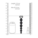 Kulki analne Silicone Anal Beads Black - silikonowe, 6 stopniowanych kul, długość wprowadzania 14,8 cm - 3