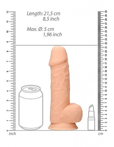 Realistyczne Dildo Silicone With Balls - 21,6 Cm - Flesh - Dilda realistyczne - 9