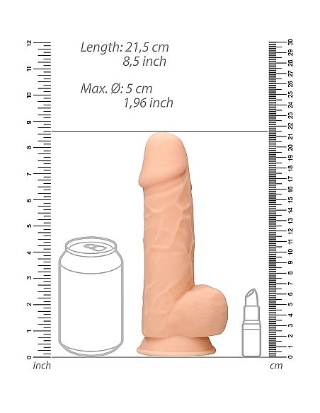 Realistyczne Dildo Silicone With Balls - 21,6 Cm - Flesh - Dilda realistyczne - 9